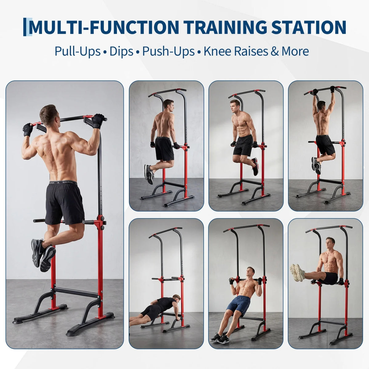 HiMISS Power Tower Pull Up Dip Station Home Gym Trainer