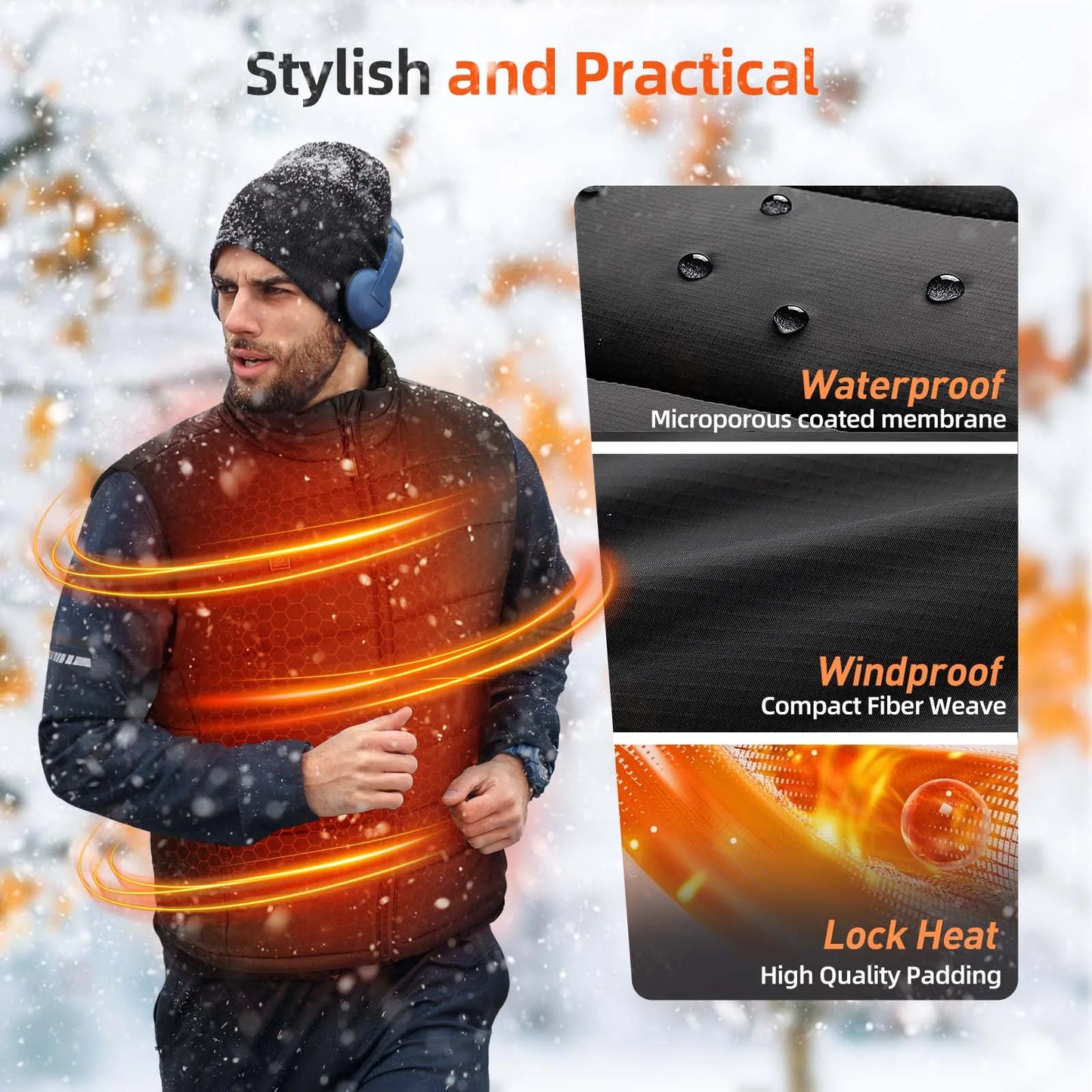 NONECN Heated Vest With App Control for Men and Women