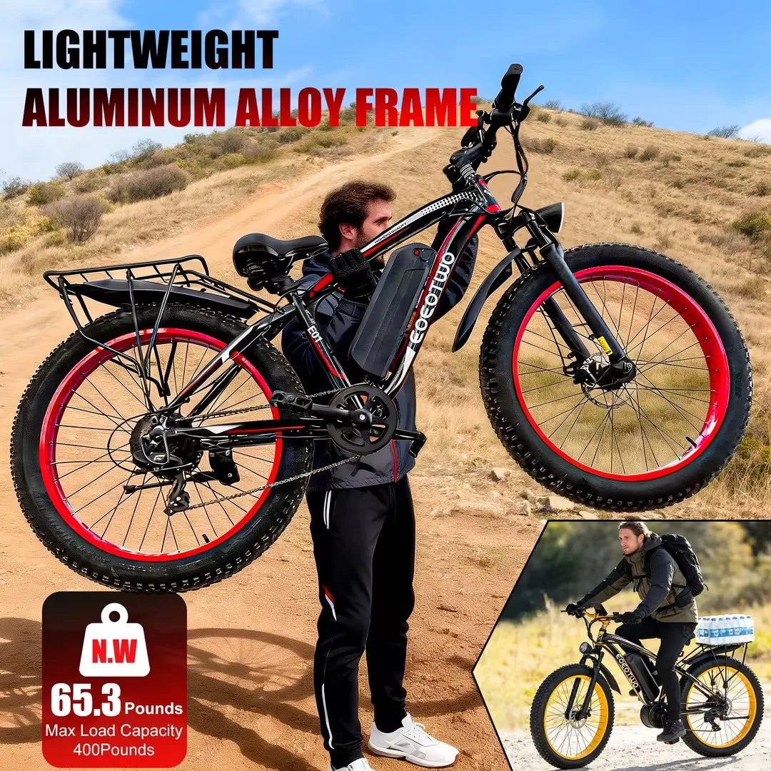 EOEOTWO E01 Electric Mountain Ebike 1500W Peak Motor UL2849 Certified