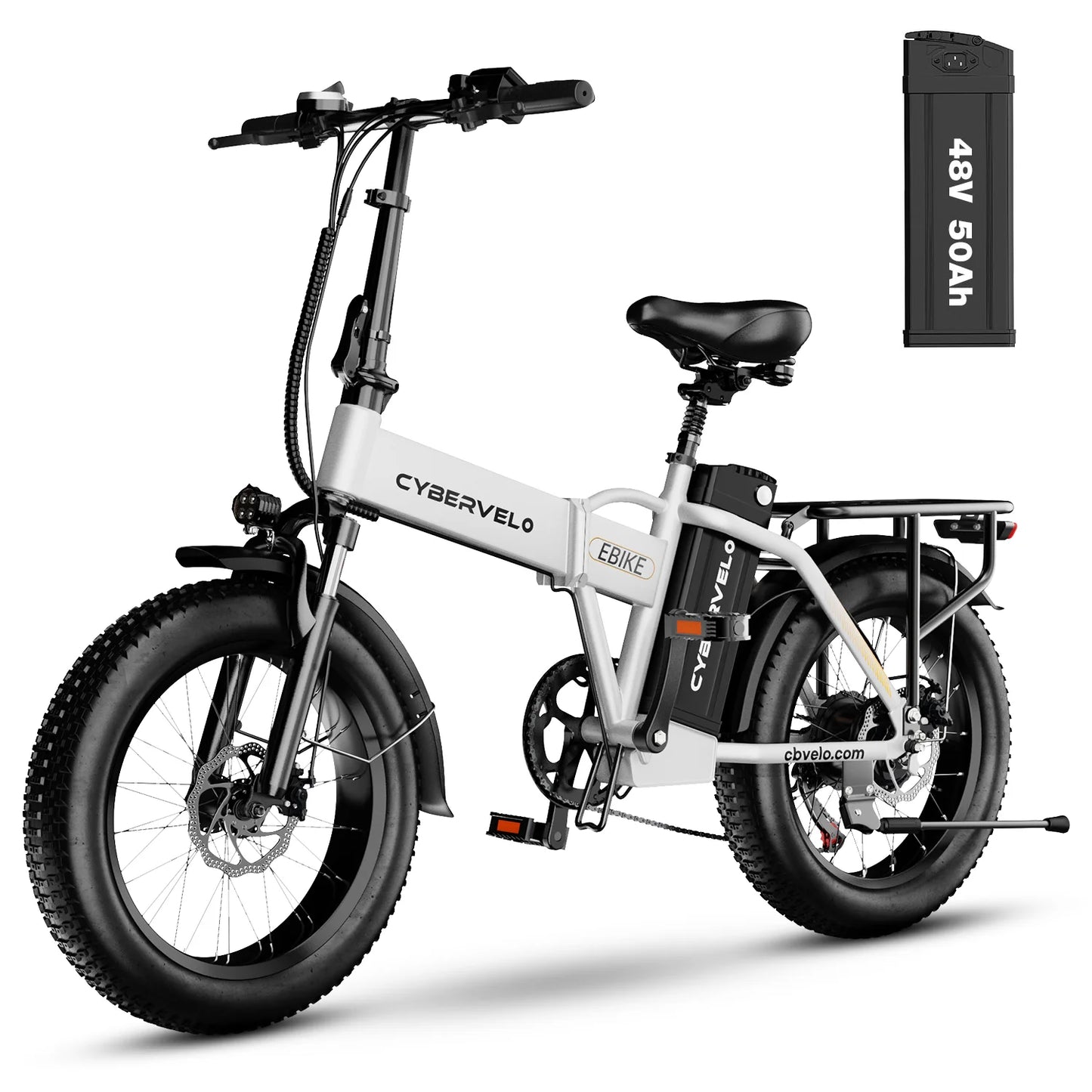 CYBERVELO EK4 Folding 1000W Electric Bike All Terrain 48V Battery