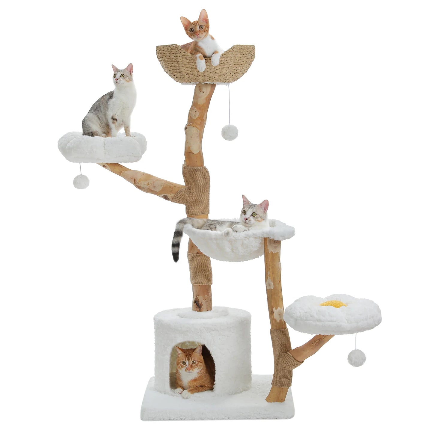 PAWZ Road Large Cat Tree Tower With Sisal Post Basket