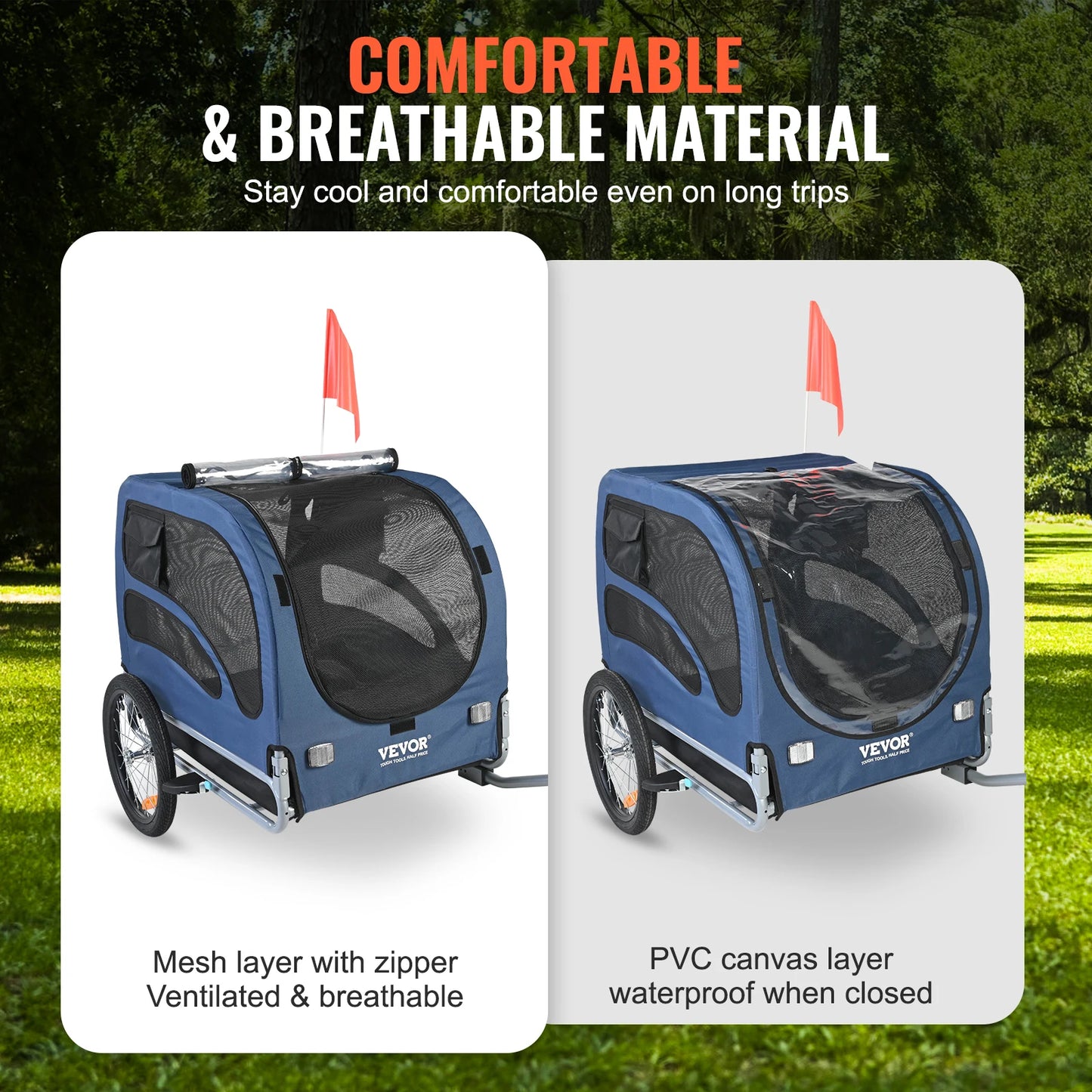 SucceBuy 100Lb Pet Cart Bicycle Carrier For Dogs Trailer