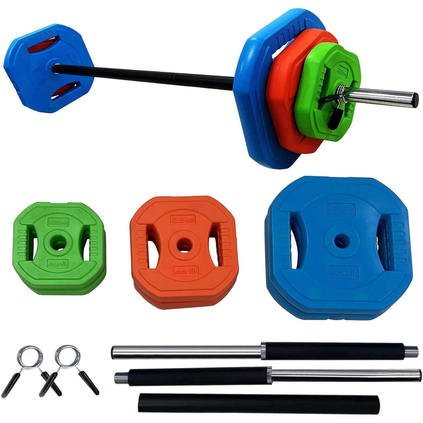 HiMISS Adjustable Barbell Weight Set for Home and Gym Training