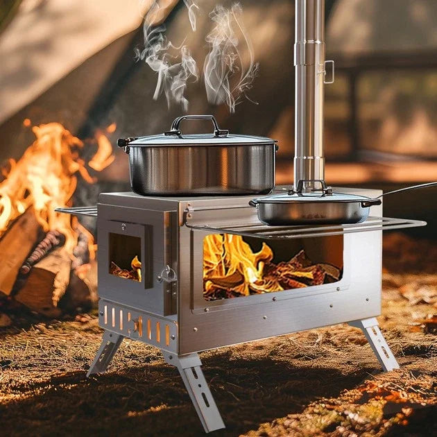 Wood Burning Stove Portable Outdoor Heating And Cooking