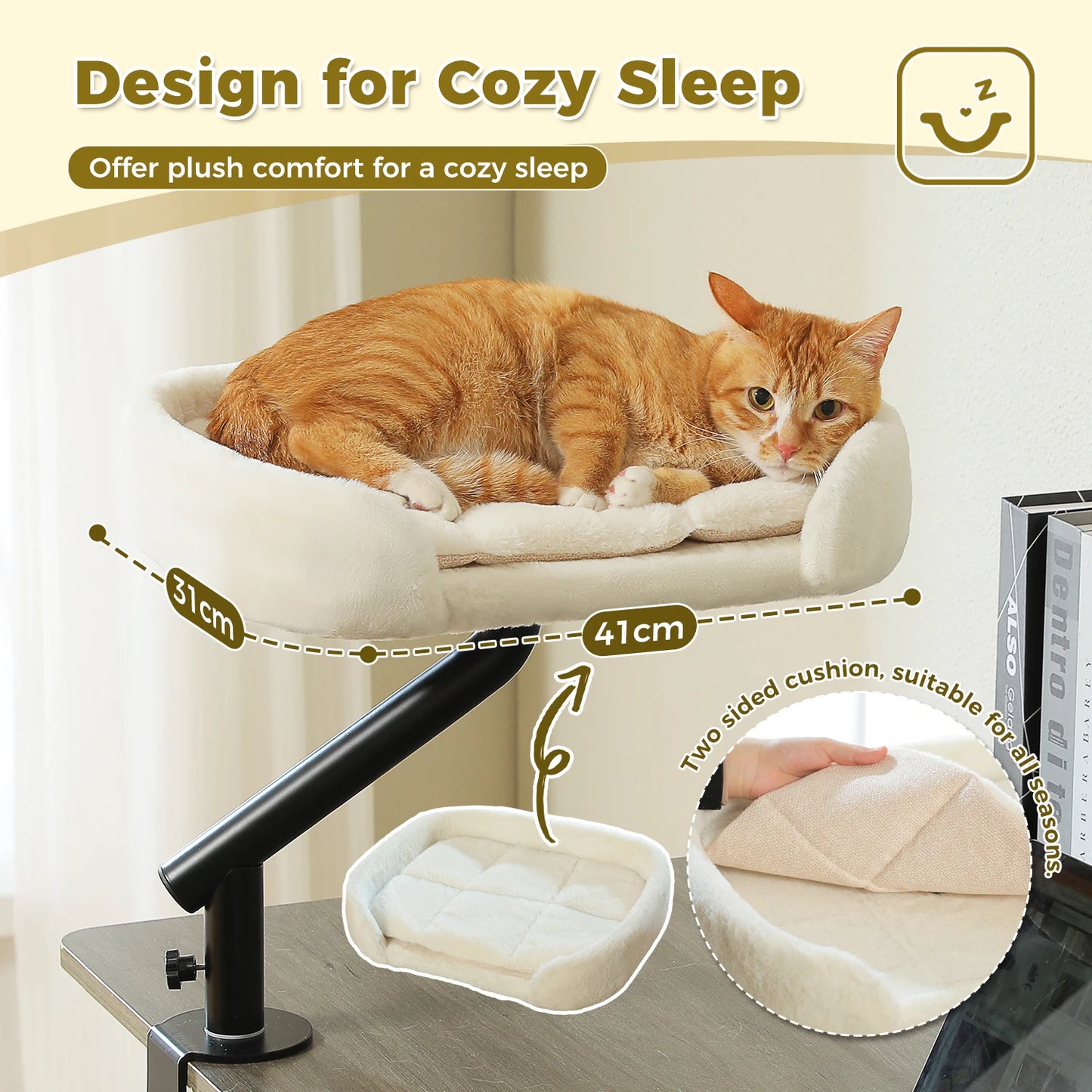 PAWZ Road Cat Desk Bed 360 Degree Rotating Desk Stand