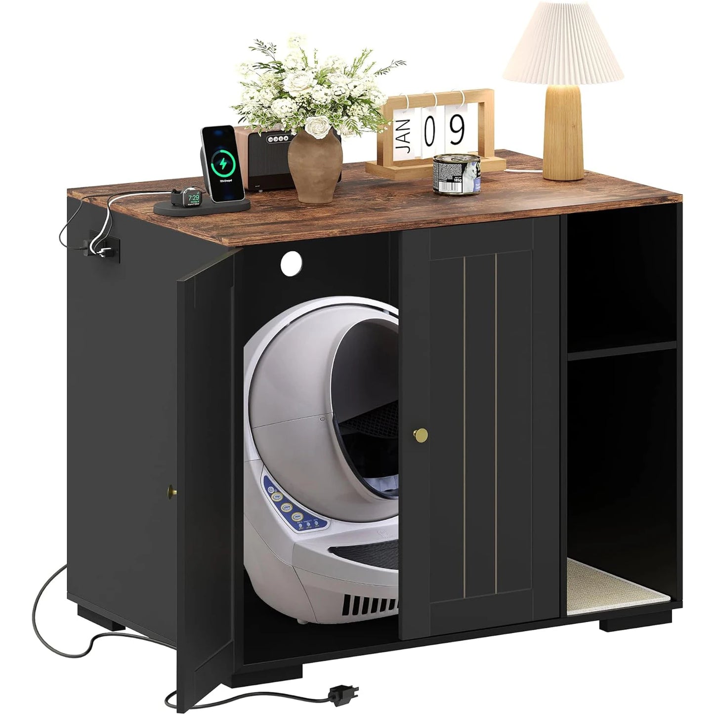 HiMISS Cat Litter Enclosure For Litter Robot 3 And 4