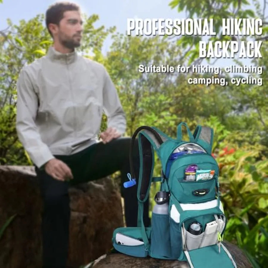 Hydration Backpack for Hiking With Durable Water Bladder System
