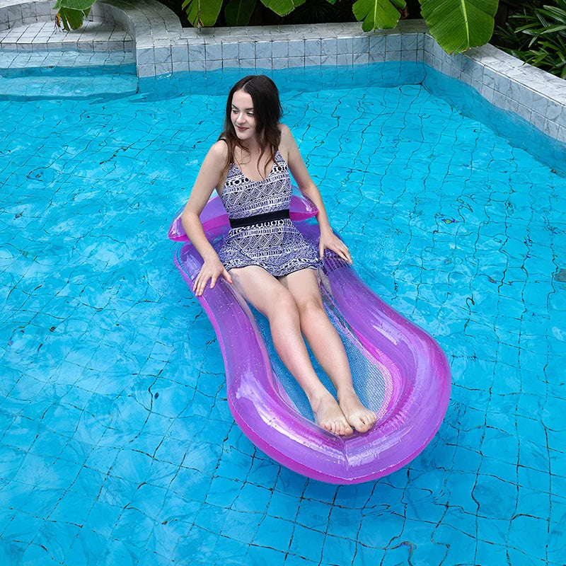 Rooxin Inflatable Water Hammock Lounger Bed For Pool And Beach