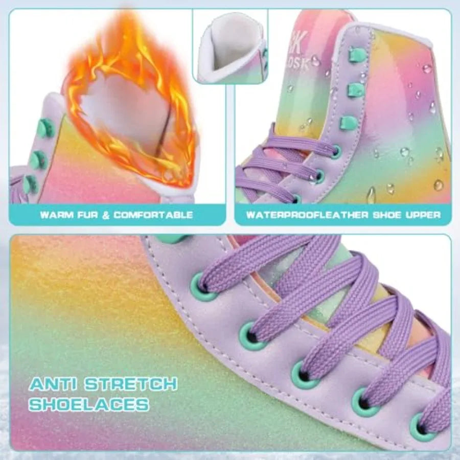 Premium Leather Figure Ice Skates For Women And Youth