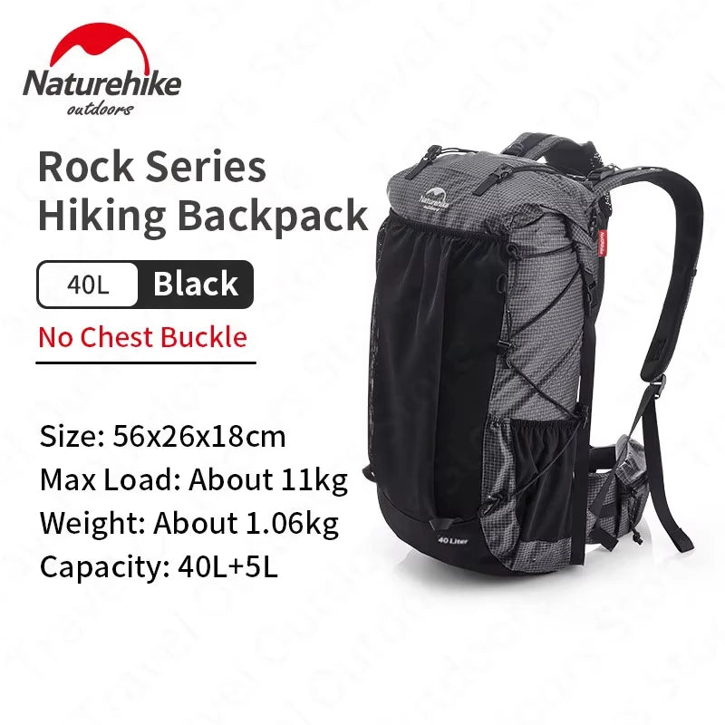 Naturehike Outdoor Mountaining Backpack Waterproof High Capacity Sports Climbing Ultralight Hiking Travel Bag With Rain Cover