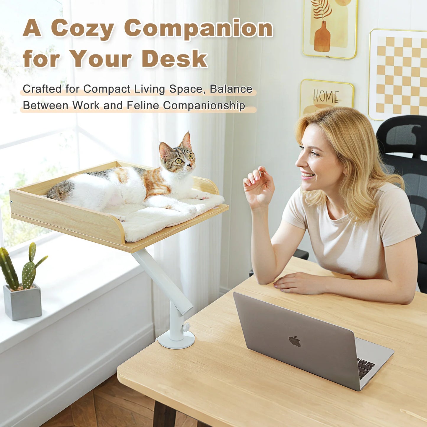 PAWZ Road Cat Desk Bed 360 Degree Rotating Desk Stand
