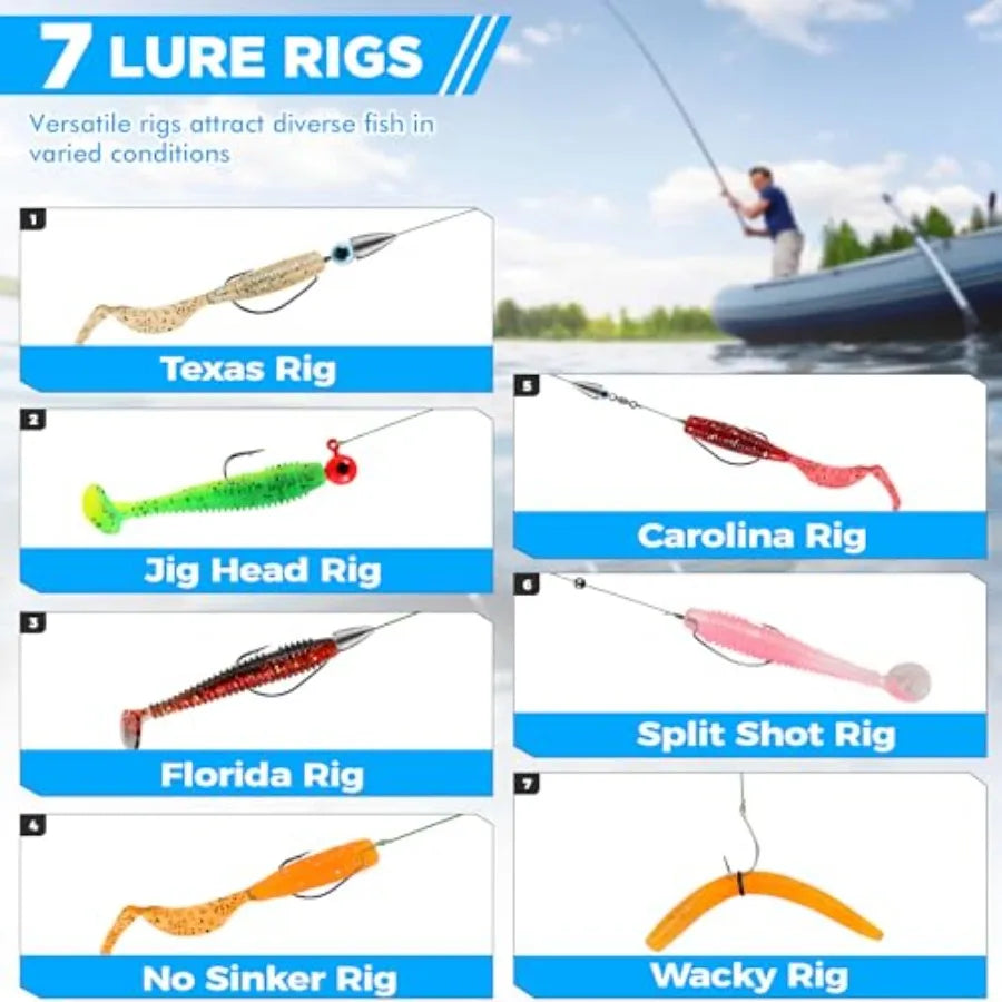 Fishing Lures, 137Pcs Tackle Box with Tackle Included, Crankbaits, Spoon, Hooks, Weights and Other Accessories, Fishing Bait Lu