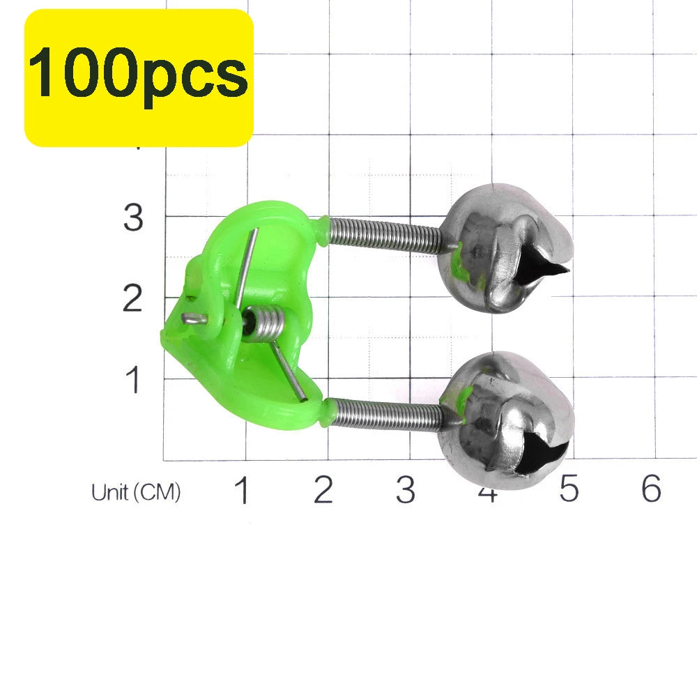 Double Bell Fishing Indicator Alarm Clips For Rod Night Fishing