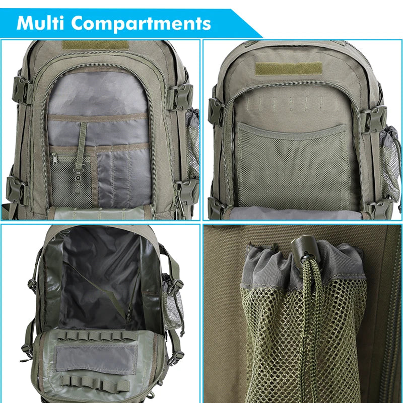 LQARMY Unisex Tactical Backpack Molle 3 Day Assault Rucksack