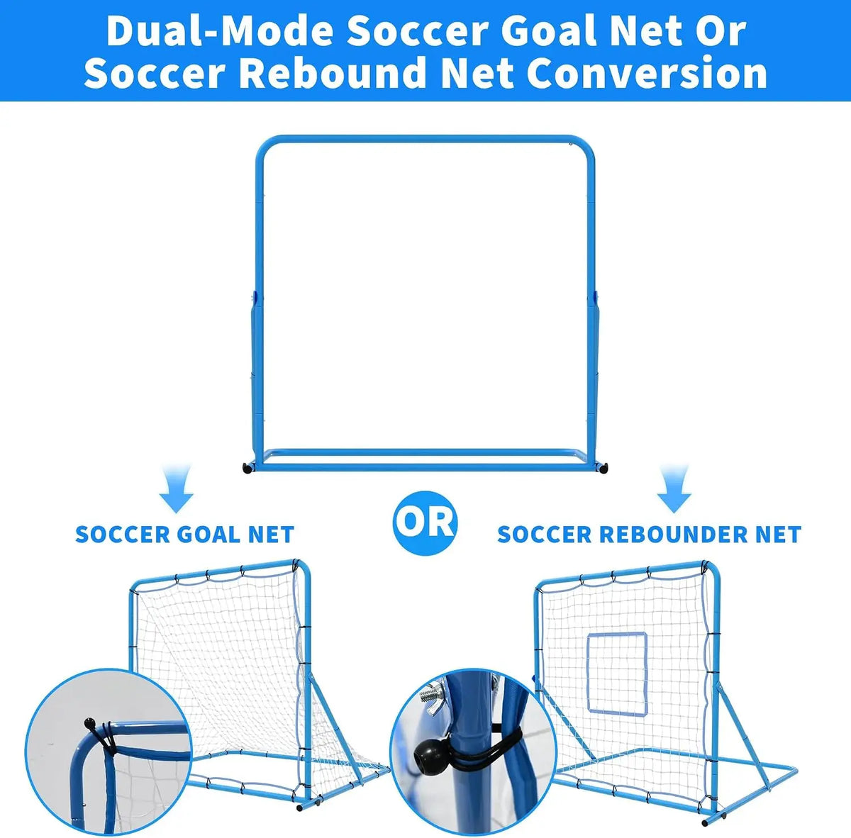 Tacleekii Multi Sport Rebounder Net for Soccer Baseball Volleyball Training