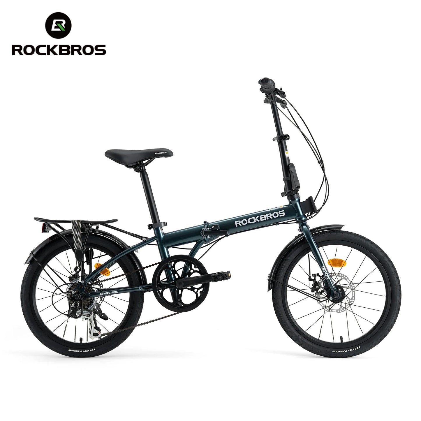 ROCKBROS Folding Bike 7Speed Disc Brake Carbon Steel Frame
