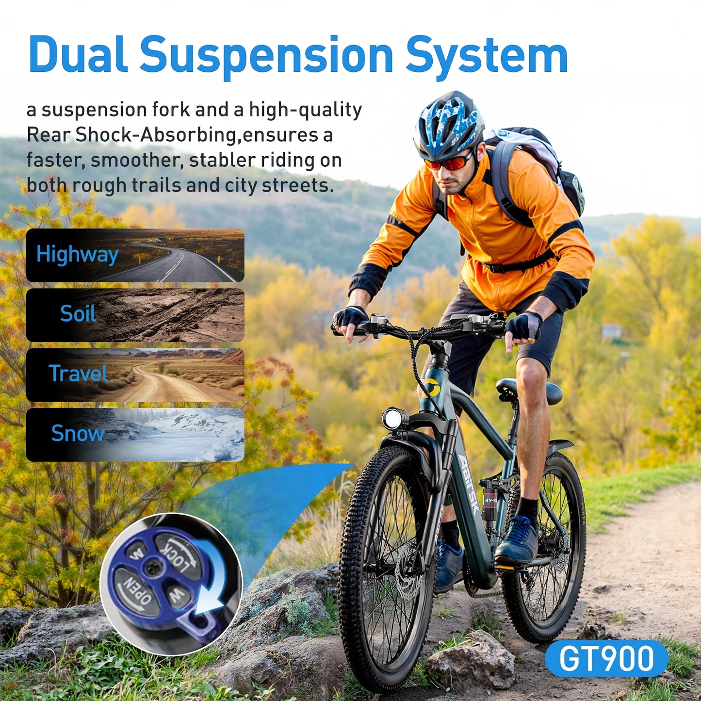 Aairsk GT900 400W All Terrain Offroad Electric Bicycle
