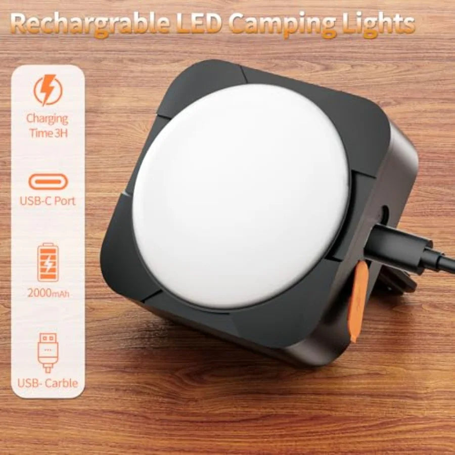 Rechargeable Portable LED Camping Lantern for Tents and Outdoor Use