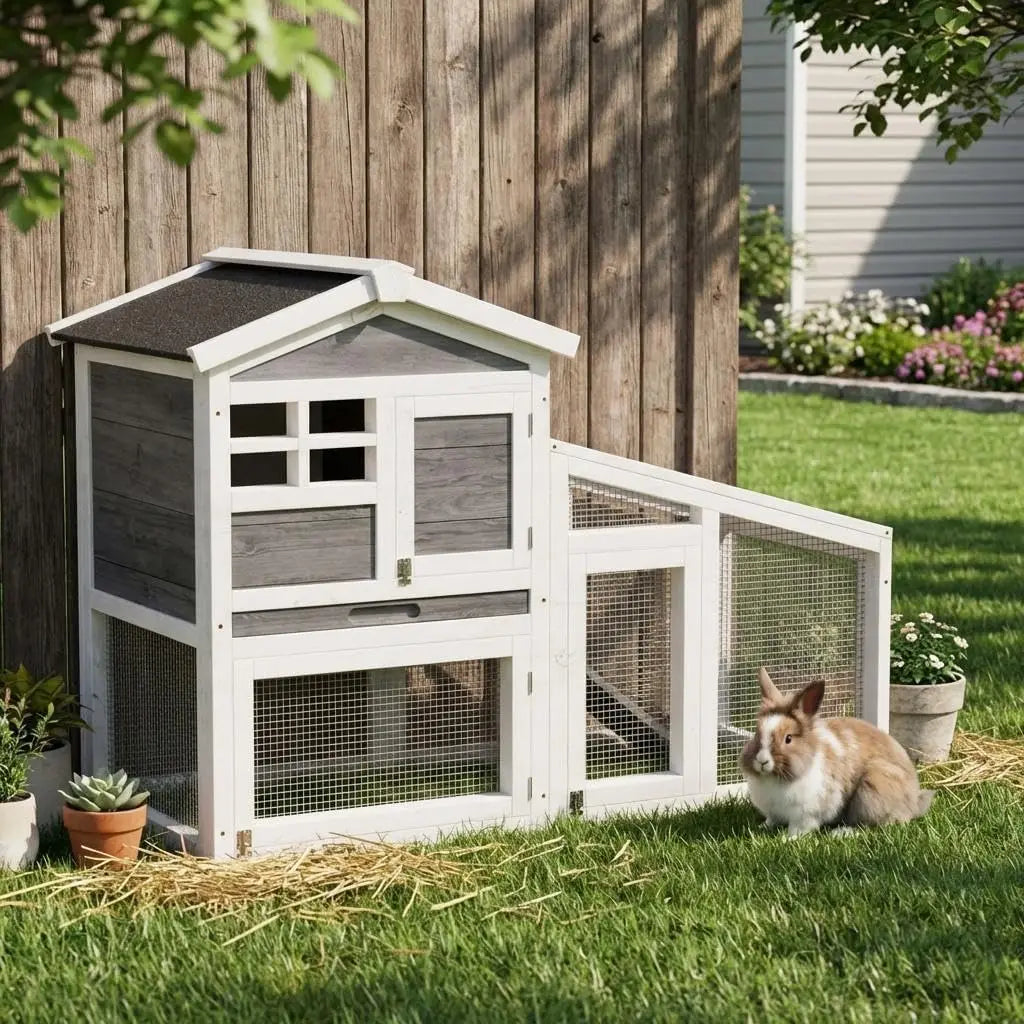 HiMISS Chicken Coop With Run And Rabbit Cage Weatherproof