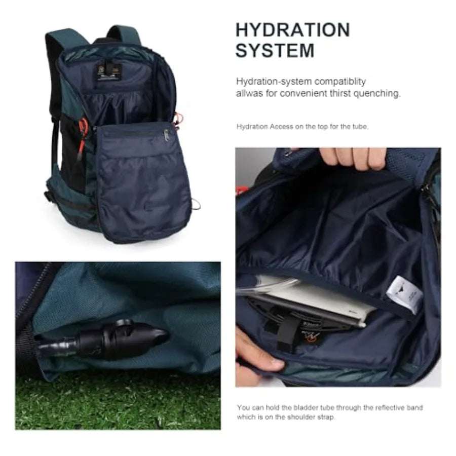 35L Hiking Backpack, Lightweight Outdoor Travel Camping Daypack with Rain Cover for Men and Women Blue