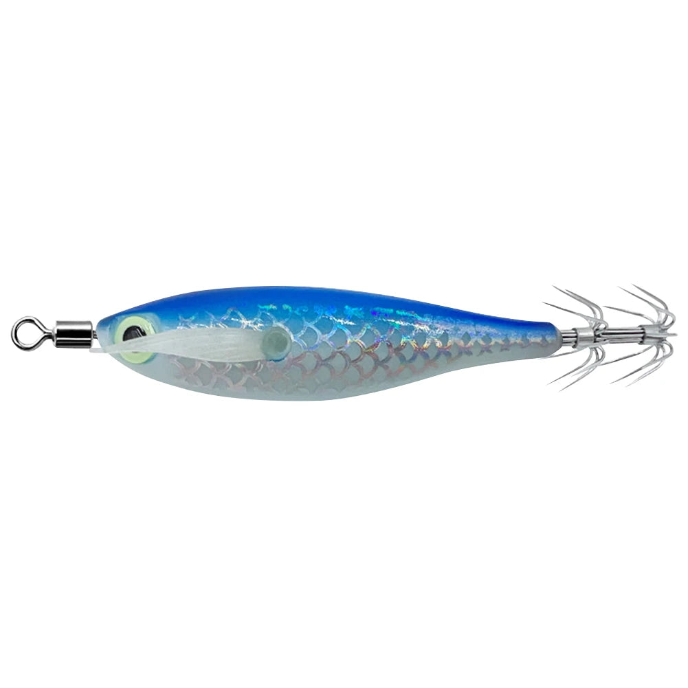 Luminous Squid Lure With 3D Eyes Glow In The Darkness