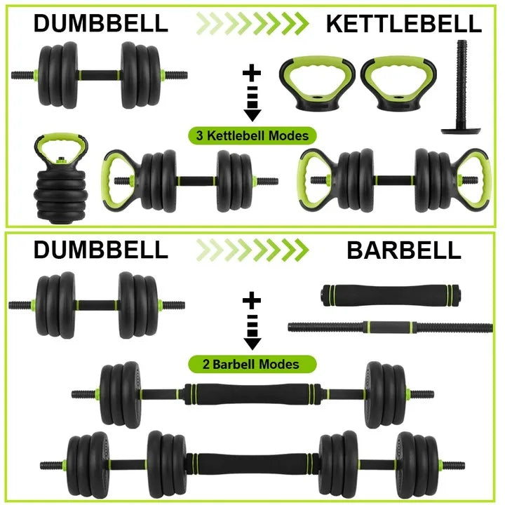 TWISTER.CK Adjustable Dumbbells 4-In-1 Home Gym Set