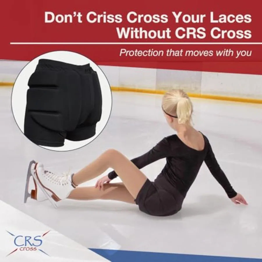 Padded Figure Skating Shorts. Crash Pad Pants for Roller, Inline, Ice Skating, Snowboarding, and Skiing. Fall Impact Protection