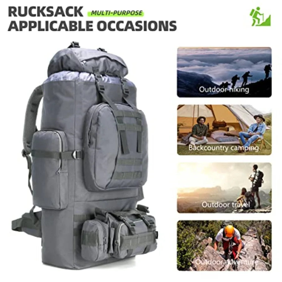 Molle Rucksack Camping Backpack For Hiking Daypack Durable Outdoor Gear