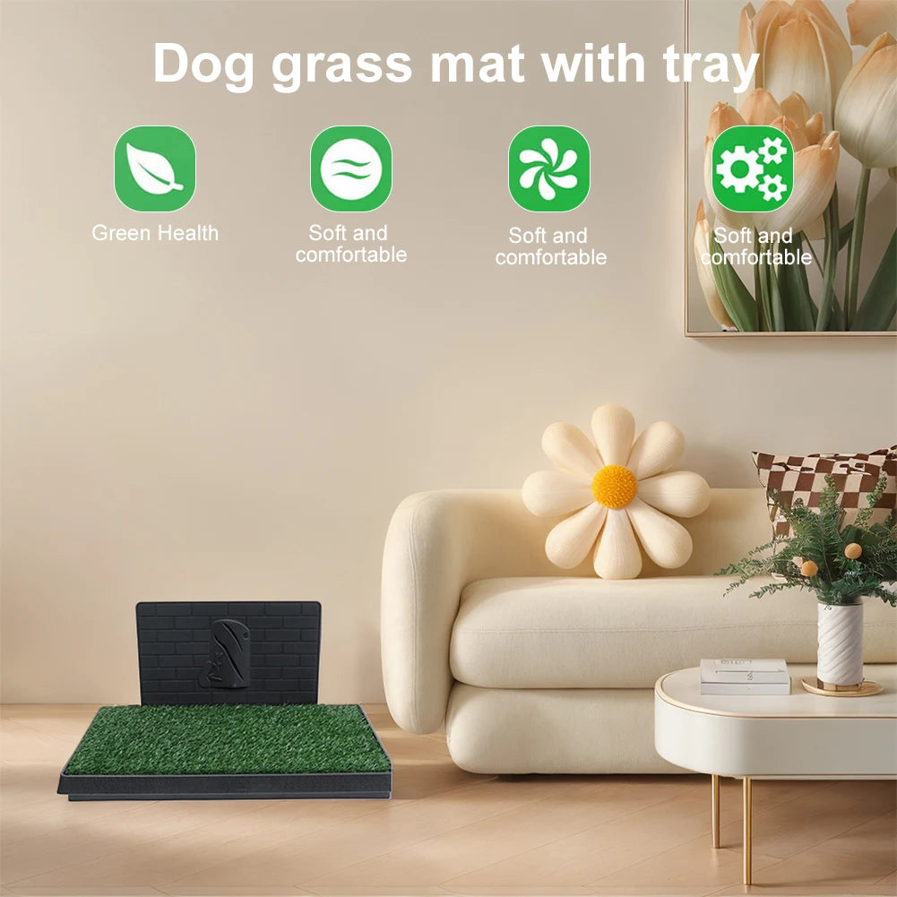 NONE Dog Litter Grass Pad With Large Tray For Puppies