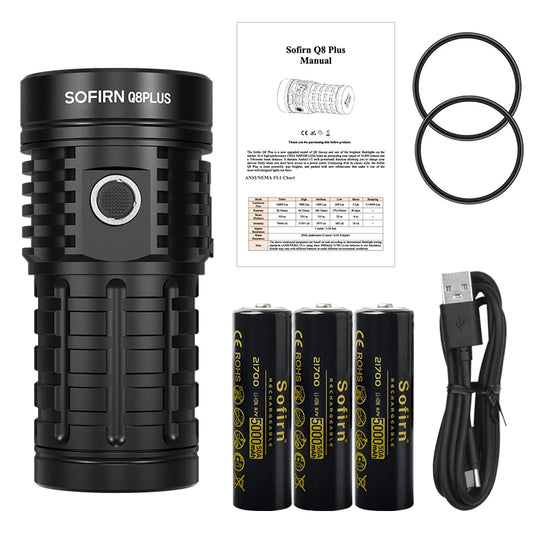 Sofirn Q8 Plus USB C Rechargeable LED Flashlight 16000lm