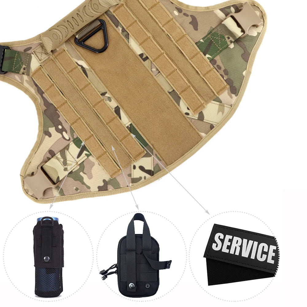 PETRAVELCN Tactical Dog Harness Leash Set for Training