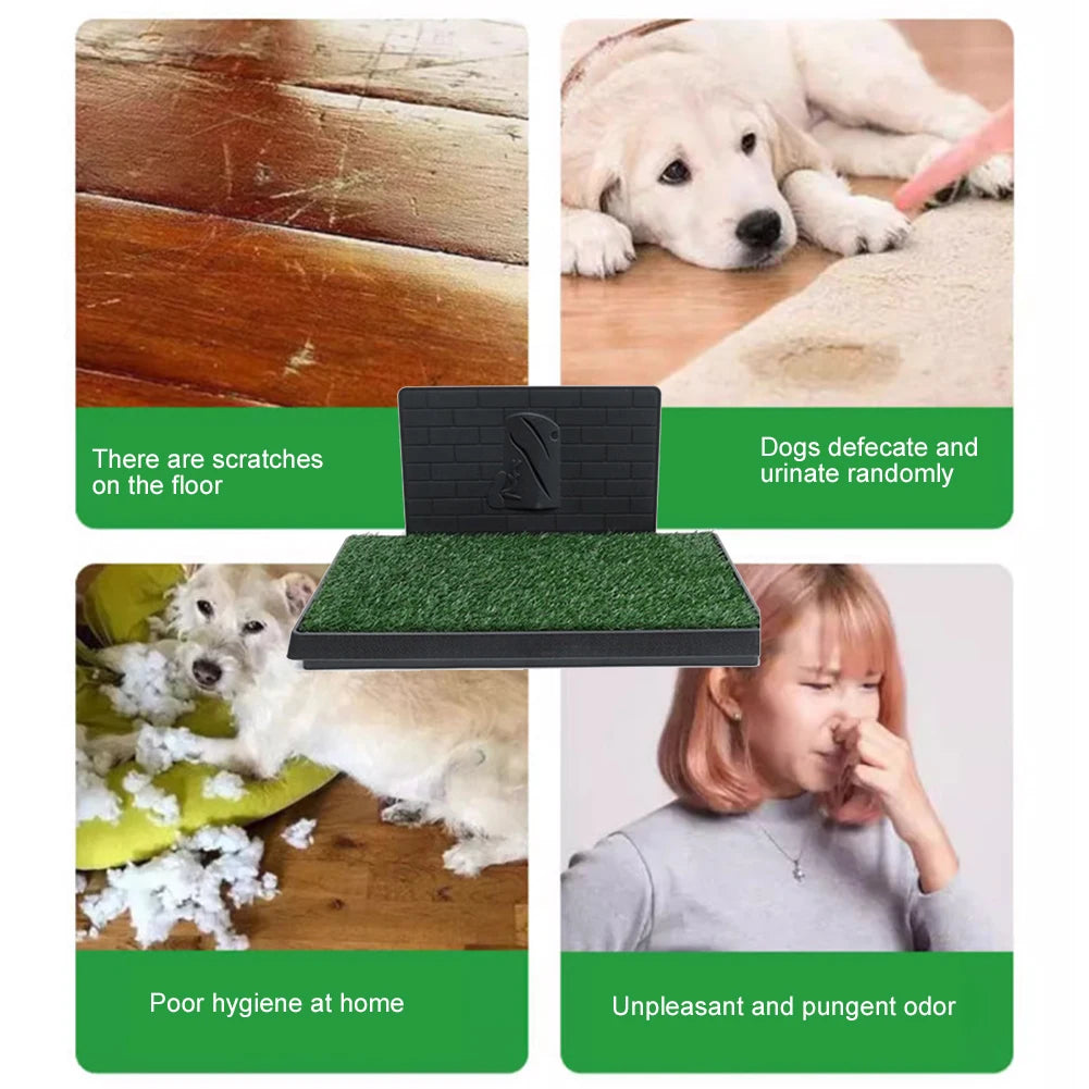 NONE Dog Litter Grass Pad With Large Tray For Puppies