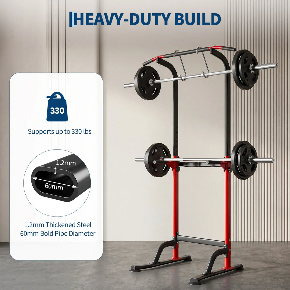 HiMISS Power Tower Pull Up Dip Station Home Gym Trainer