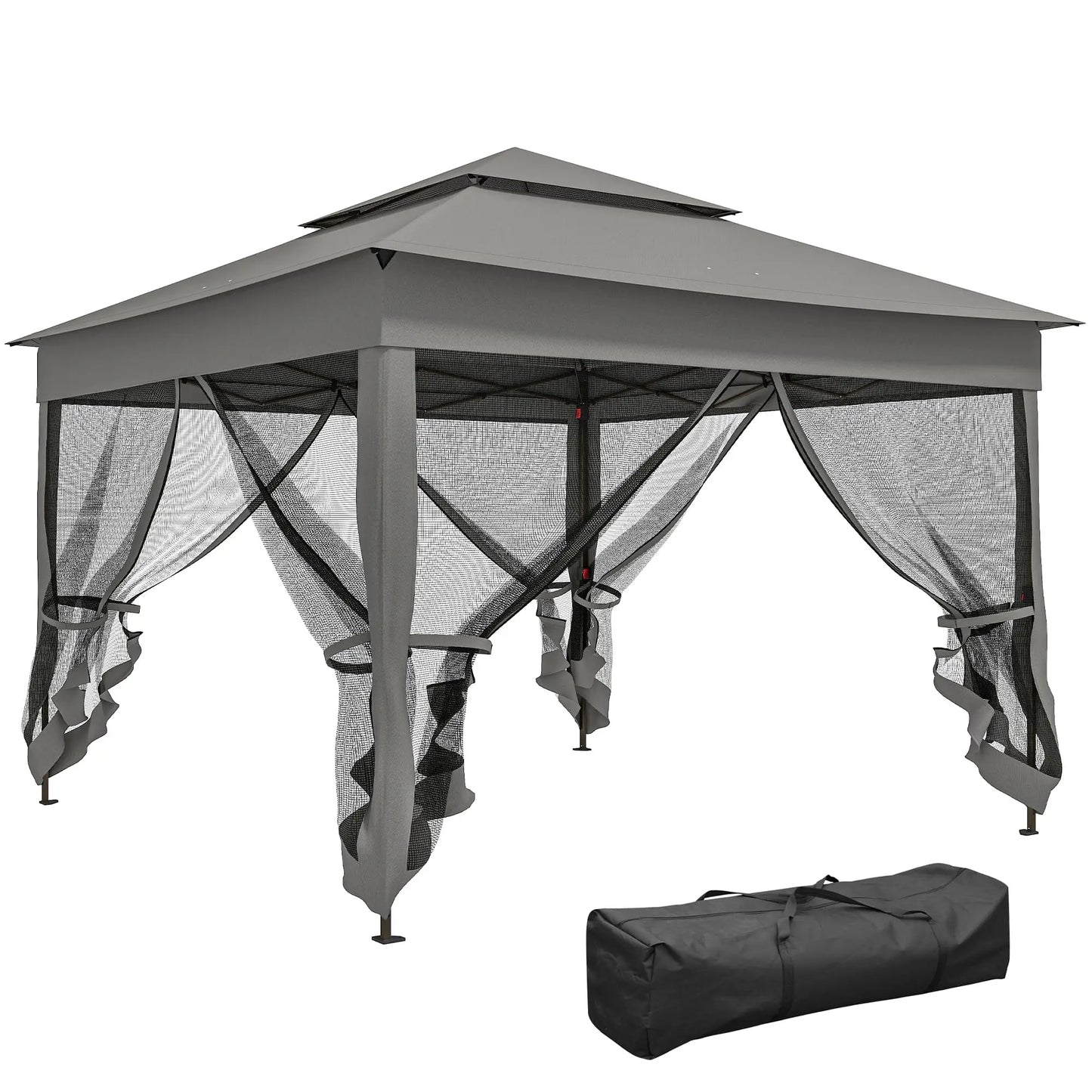 Gazebo Tent With Removable Netting Instant Outdoor Canopy Carry Bag