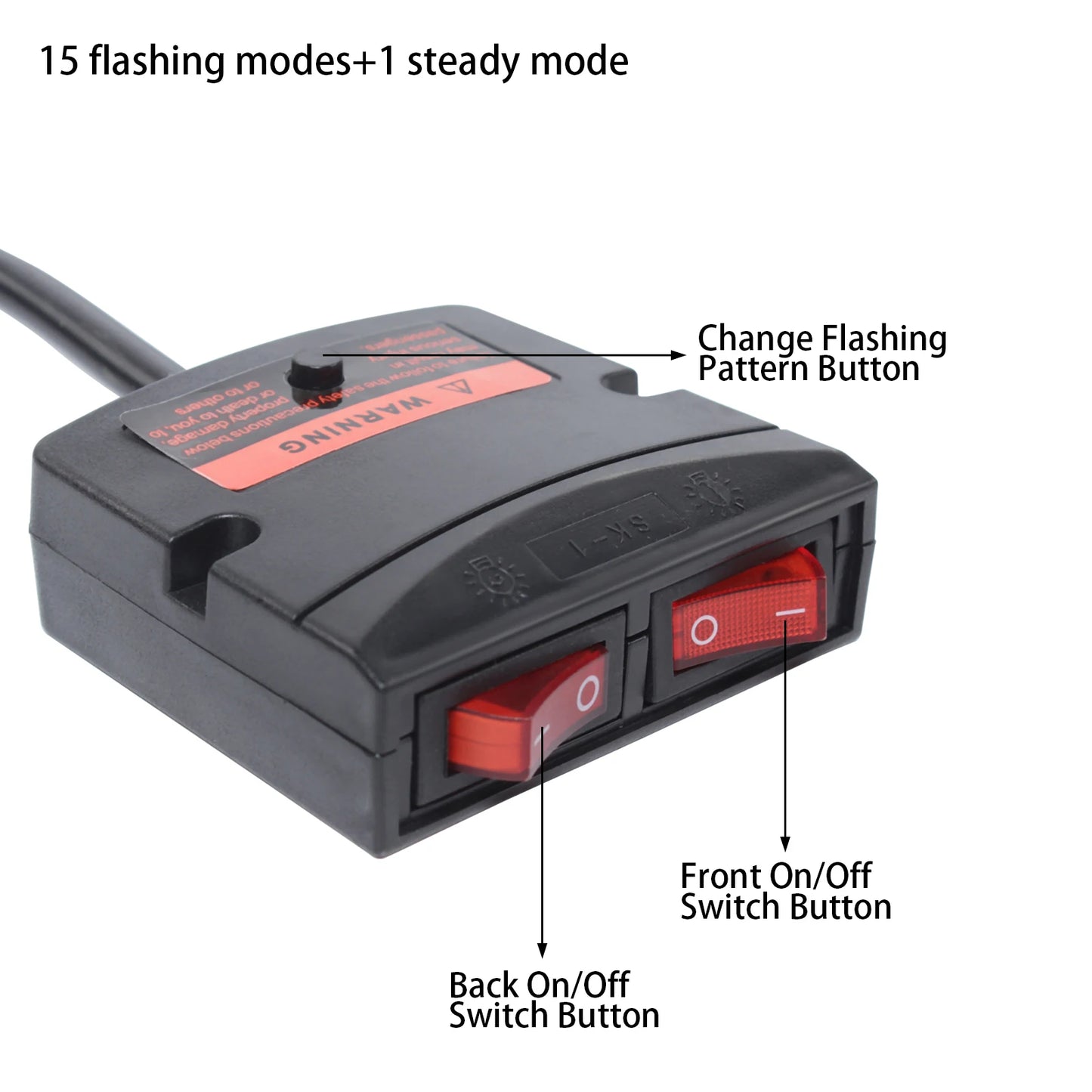 Emergency 360-Degree LED Strobe Light Bar IP65 Waterproof 96 LED Remote Control