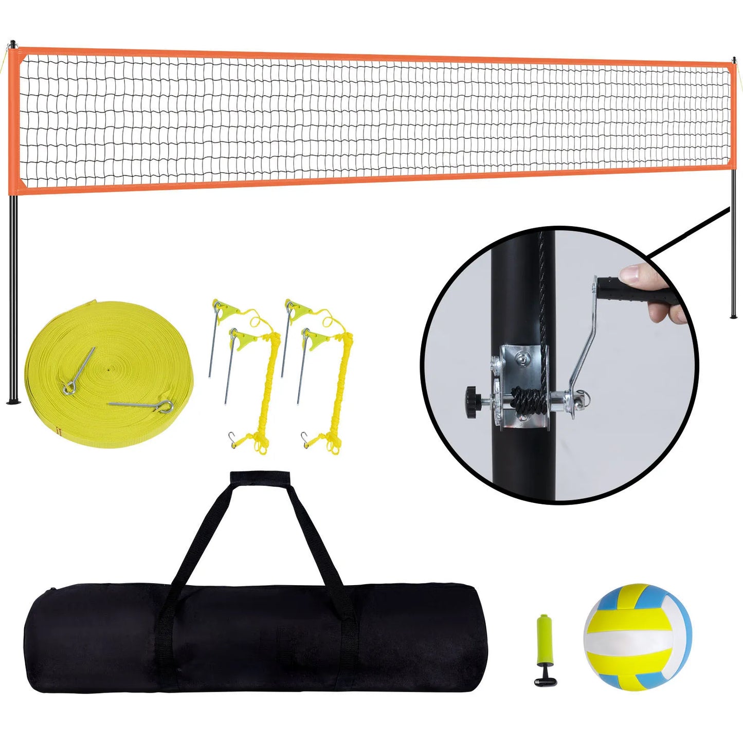 VEVOR SucceBuy Outdoor Volleyball Net System With Adjustable Poles