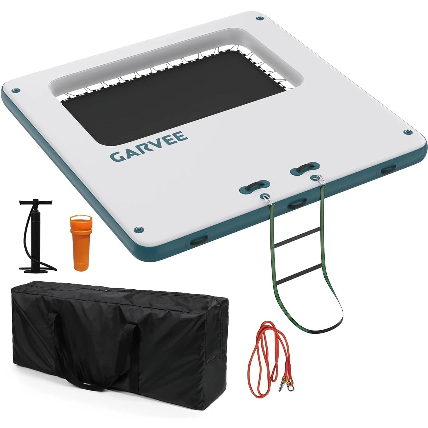 HiMISS Inflatable Floating Dock With Mesh Swim Area