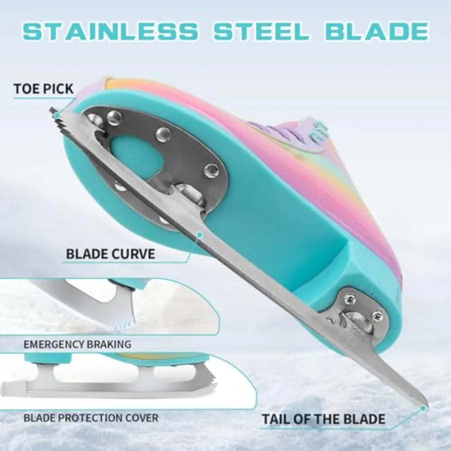 Premium Leather Figure Ice Skates For Women And Youth
