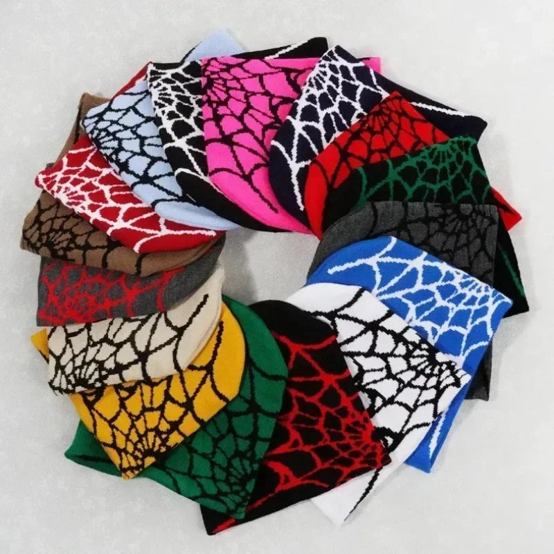 Cartoon Spider Embroidered Knitted Winter Beanie Hat