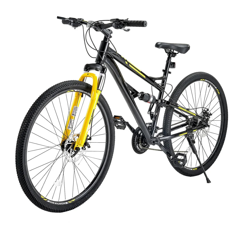 Full Suspension Mountain Bike 24-Speed Aluminum Frame And Disc Brakes