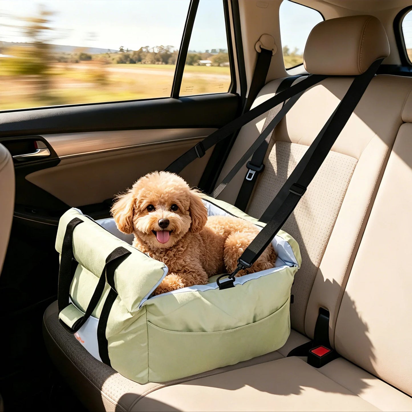 BINGOPAW Dog Car Seat For Small Dogs Washable Booster Carrier