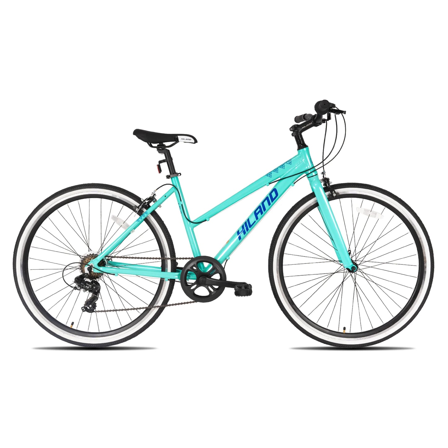 Hiland Hybrid Bikes Aluminum Frame 700C Wheels Shimano Drivetrain