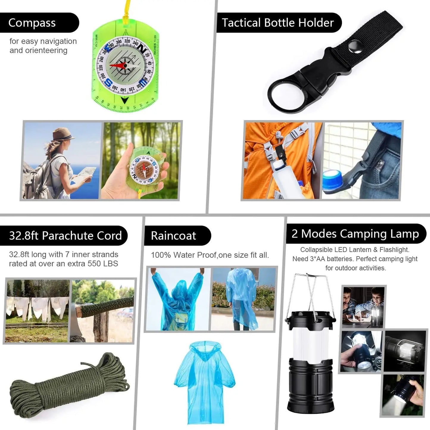 Emergency Survival Kit 151 Piece First Aid And Outdoor Gear