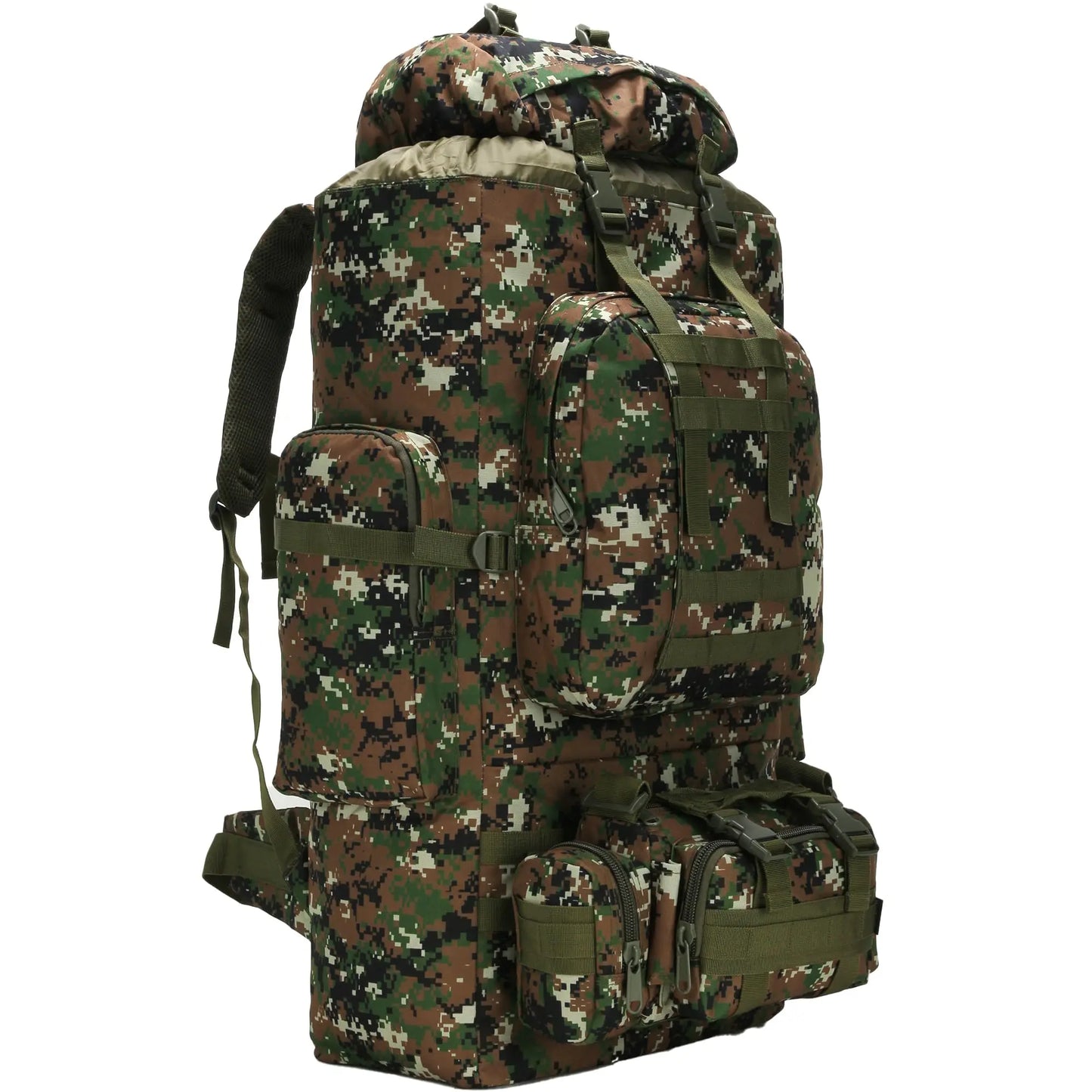 100L Hiking Backpack With Molle System Camping Rucksack For Outdoor Adventure