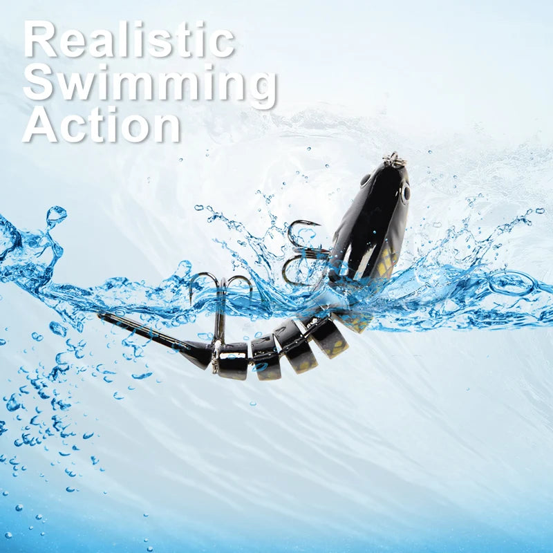 JSFUN Multi Joint Swimbait Hard Fishing Lure With Treble Hooks