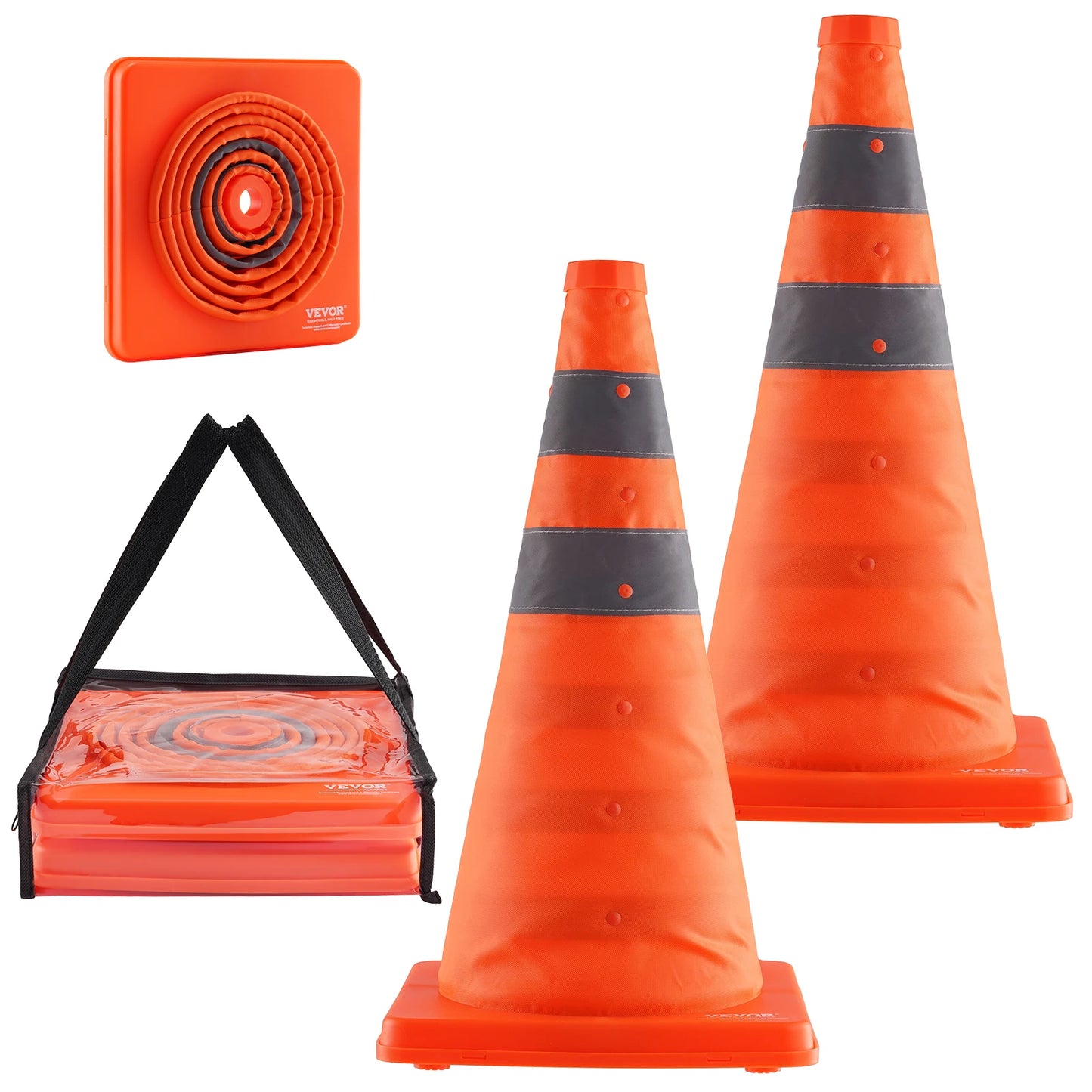 Collapsible Safety Cones for Traffic Control and Parking Lots