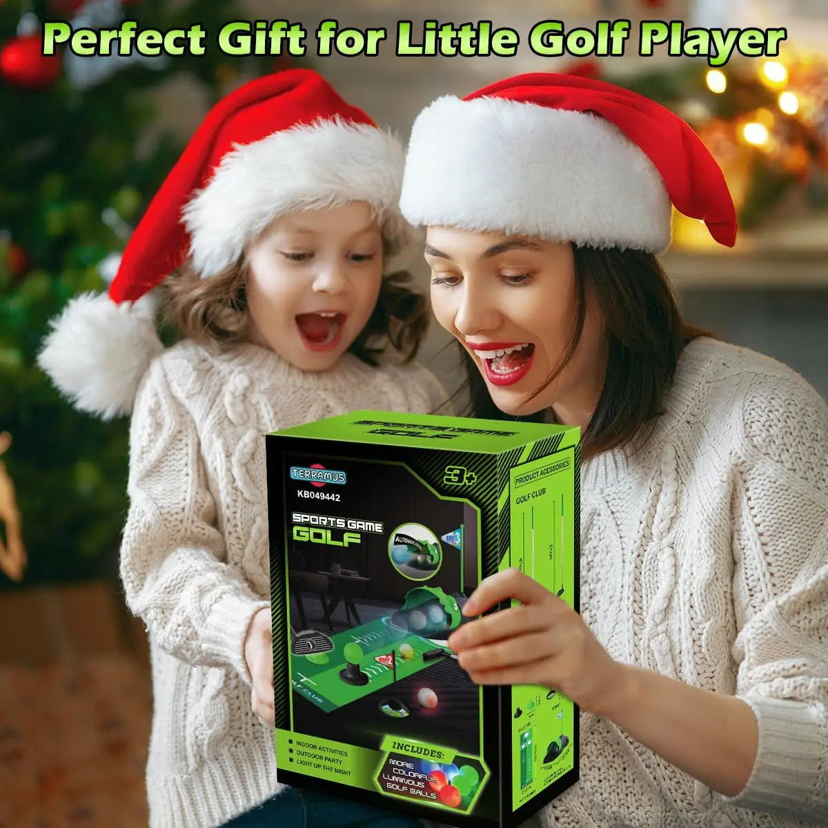 VATOS Kids Golf Set With Auto Returner Night Light