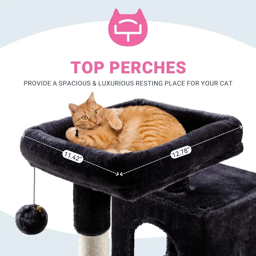 NBVCX Multi Level Cat Tree With Plush Perches Sisal Posts