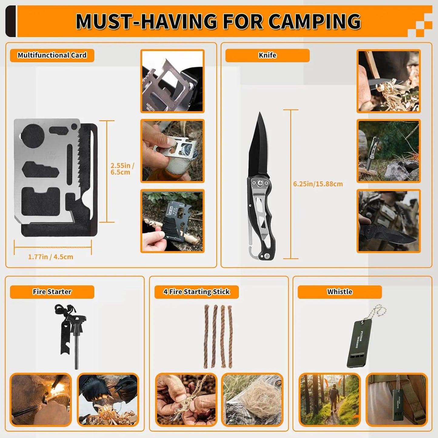 252-Piece Emergency Survival Kit With MOLLE Bag
