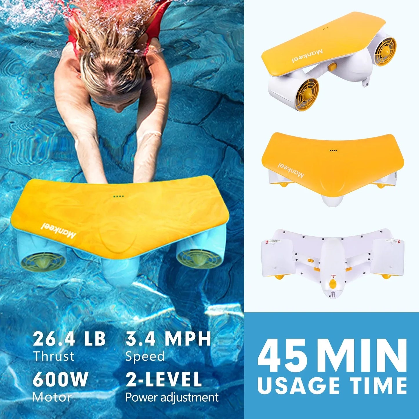 Mankeel Electric Underwater Sea Scooter For Snorkeling